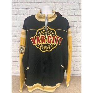 Varsity Clothing‎ Co Vintage Varsity Jacket 3XL Black Gold Full Zip Athletic